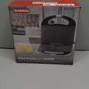 Mini Pizzelle Maker Machine with a 3'' Cutter, Mini Stroopwafel Iron, Bake 2 x 4'' Pizzelles or 3'' Stroopwafels, Excellent for Holiday, Party, Dessert Treat Making & More