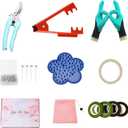 Rose Stripper Thorn Remover Tool Leaf Burrs Pliers Kit 11Pcs Garden Glove Scissors Floral Tape Craft Decoration Pins Set for Wedding Bouquets Making, Flower Arrngement, Florist Supplies