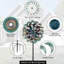Stargarden Wind Spinners for Yard and Garden,Metal Wind Sculptures & Spinners, 6 Layers Windmill with Sturdy Stakes, Metal Yard Art Decoration