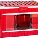 RentACoop Little Red Barn Chick Brooder Set | Durable, Lightweight, Easy-Clean, Multipurpose | with Heating Plate, Feeder, Waterer, Absorbent Hatchling Liners, Jute Liners, LED Light, Security Latch