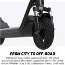 NIU Electric Scooter for Adult - KQi 1PRO 100 200 Series E Scooter w/Suspension, 500-700W Peak Power, 14-33 Max Miles, Top 15-20 MPH, Portable Commuting Escooter, Folding Handlebars(Only 100F & 200F)