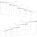 10 Pcs Acrylic Display Risers, 2 Sets Square Acrylic Risers Display Stands, 0.12" Thick Tall Risers for Displays, Clear Acrylic Riser for Candy Cupcake Dessert Jewelry Showcase Action Display (3"X4"X5"X6"X7")