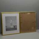ENJOYBASICS 16x20 Picture Frame, Display Poster 11x14 with Mat or 16 x 20 Without Mat, Wall Gallery Photo Frames, Gold, 2 Pack