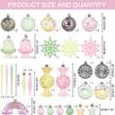 RoseCraft Christmas Ball Ornaments Set, 45 Pack Macaroon Colorful Pastel Candy Shatterproof Christmas Tree Hanging Candyland Decorations, for Home Holiday Xmas Party Decor