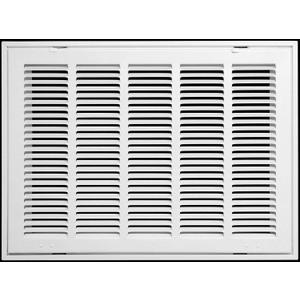 20" X 18 Steel Return Air Filter Grille for 1" Filter - Removable Face/Door - HVAC DUCT COVER - Flat Stamped Face - White [Outer Dimensions: 22.5 X 19.75]