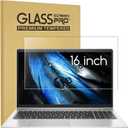 HP Laptop 16-Inch Tempered Glass Screen Protector Compatible with HP OmniBook 5 16/OmniBook 7 16/OMEN 16/Envy 16/Spectre 16/ZBook 16 & EliteBook 16 G1/860/865/665/660/460/465 Series (G11/G10/G9)16"