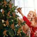 20 Pcs Sasquatch Christmas Tree Ornament Wooden Bigfoot Hanging Bigfoot Funny Christmas Tree Decoration Big Foot Sasquatch Gifts for Xmas Birthday Party Supplies