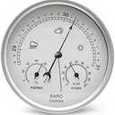 AMTAST 5.2" Diameter Dial Weather Station 3 in 1 Weather Station Combination Barometer Thermometer and Hygrometer Mechanical Barometer for Home Wall, Fishing Boat, Baby Room, Office