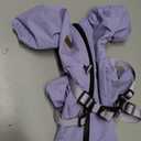 Mile High Life Waterproof Dog Raincoat, Full Coverage Small Dog Rain Coat with Harness, Adjustable 4 Legs Puppy Rain Jacket with Reflective Strip and Elastic Cuffs (Purple, L Back Length 16.1")