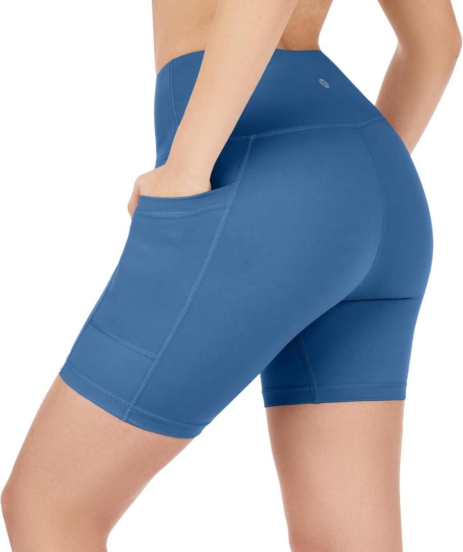 Nirlon Biker Shorts with Pockets for Women - NirLUX (Blue)