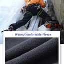 Gash Hao Mens Snow Ski Waterproof Softshell Snowboard Pants Outdoor Hiking Fleece Lined Zipper Bottom Leg (Black) 32W/32L