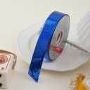 1inch x 100yards Shiny Waterproof Ribbon,Blue Curling Ribbon for Gifts Package Wrapping,Bows, Crafting, Wedding.