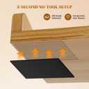 GCCSJ Washer Dryer Countertop, 54" Width x 27.5" Depth Wood Laundry Topper with Edge & Non-Slip Pads for Laundry Room Organization Storage & Clothes Folding, Oak