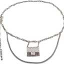 Fashionable Small Metal Waist Bag for Women - Trendy Y2k Mini Belt Bag, Versatile Crossbody & Fanny Pack,Luxury Gold/Silver Accessories (Silver)