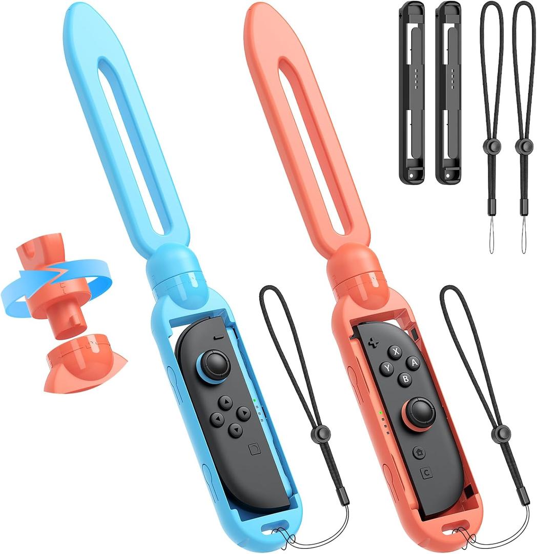 2 x [for  //] Sword Grip Holder for Nintendo Switch 2/1/OLED Joy Pad, Sword Game Accessories for Nintendo Switch Sports Chambara/Legend of Zelda: Tears of the Kingdom/Skyward Sword