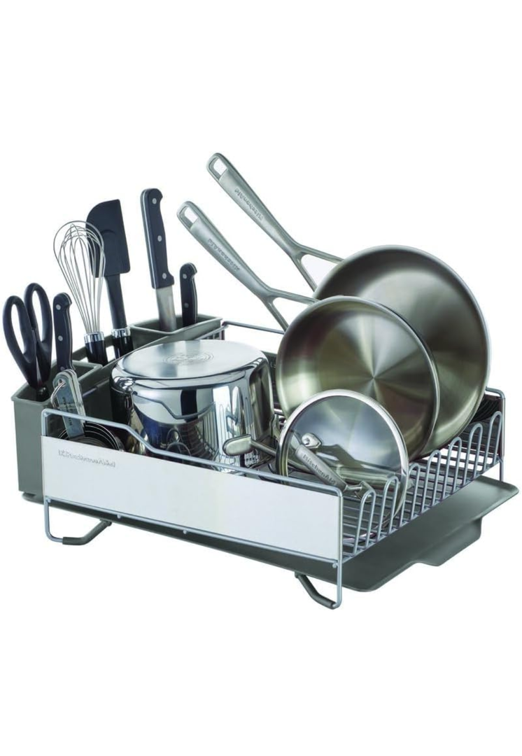 KitchenAid Full Size Dish Rack, Light Grey ( 15" x 19" )