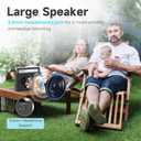 PRUNUS J03 AM FM Radio Portable Plug in Wall or AA Battery Operated for Home/Outdoor, Large Speaker Excellent Sound and Reception, Large Tuning Knobs, Gifts for Seniors, No,Internet Radio/Shower Radio