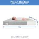 Delta Children Sweet Beginnings Dual Sided Baby Crib Mattress and Toddler Mattress, GREENGUARD Gold and CertiPUR-US Certified, Firm Plant-Based Foam, Waterproof, Made in USA