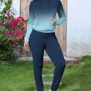 HBQ Two Piece Outfits For Women Casual Long Sleeve Hoodie Sweatshirts Jogger Sweatpants Tracksuit Sweatsuit Lounge Sets (XXL)