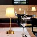 MEIXISUE Cordless Rechargeable LED Table Lamp with Dimmer,Nightstand Lamp with USB Port,Antique Brass Portables Outdoor Lamp, Battery Operated Lamp for Patio Bedroom Bedside Balcony Camping Bar RV