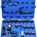 JoyFans Radiator Pressure Tester and Cooling System Pneumatic Vacuum Coolant Refill Tool 33Pcs Automotive Kit with Pressure Gauge, Radiator Adapters for Most Cars, Trucks, Airlift Blue
