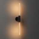 ALAMPEVER Wall Sconce with T10 Bulbs, Modern Bathroom Black Wall Sconces, Clean Lines Design, Dimmable Wall Light for Bedroom, Living Room, Hallway, Entryway, Caf, and Bar