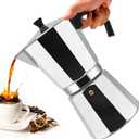 14 Cup Aluminum Moka Pot Classic Stovetop Espresso Coffee Maker 700ml 23oz Coffeemaker Percolator Mocha Pot Greca Coffee Maker Cafe Makers for Italian and Cuban Caf Brewing Silver
