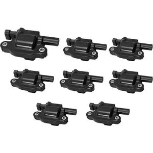 Ignition Coil Pack Set of 8 compat for Chevy Avalanche Silverado for GMC Canyon Savana for Buick Allure Rainier for Cadillac CTS 2005-2018 V8, Replacement for 12611424 12619161 UF413 D510C