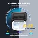 VIVOHOME Countertop Ice Maker with Handle 26lbs/Day 9 Ice Cubes in 6 Mins Portable Ice Maker Machine 10 Ice Bags and Self Cleaning Ice Cube Maker Black