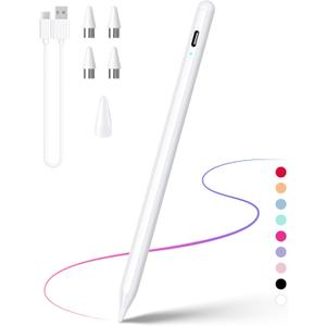 Stylus Pen for iPad, iPhone, Android, 2 in 1 Fast Charge Universal Active Stylus Pen for Touchscreen, Fine Tip, High Sensitivity, Magnetic Stylist Pencil for Samsung, Other Android Phones, Tablets