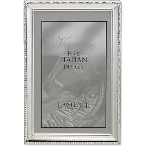 Lawrence Frames Bead Border Design, 8x12, Silver