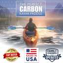 Best Marine and Outdoors Carbon Fiber Kayak Paddle for Adults – Lightweight 2-Piece Paddle with Fiberglass Reinforced Blades, Adjustable Feather Angles, Floating Design, 220cm 