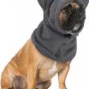 Winter Dog Hats Quiet Ears for Dogs Ear Muffs Pet Neck Warmer Scarf Hoodie Noise Protection Cover Beanie Head Wrap Costume for Pet Dog Cats (Grey,S)