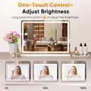 Sweetcrispy 23"x32" LED Vanity Mirror with Lights, Dimmable 3 Color Modes Makeup Mirror with Memory Function, USB Charging, Aluminum Frame, Lighted Mirror for Desk, Bedroom, Living Room