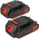 4.0Ah Lithium Replacement Battery Compatible with Black and Decker 20V Max LBXR20 LB20 LBX20 LBX4020, Extended Runtime for Cordless Power Tools - 2 Packs