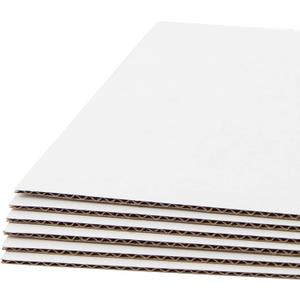 Golden State Art, 25 Pack 16x20 One-side White Corrugated Cardboard Sheets, Flat Cardboard Inserts Layer Pads for Mailing, Packaging or Art Crafts photo backing (1/16" Thick)