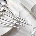 KINGSTONE Silverware Set, 60-Piece Flatware Set Cutlery Set Premium 18/10 Stainless Steel, Tableware Include Forks Knives Spoons for Home Kitchen Restaurant Wedding, Dishwasher Safe
