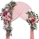 Lisuun Wedding Arch Flowers, Artificial Flowers for Decoration, Large Flower Swag for Boho Styles Wedding Ceremony Floral Decor