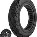 10 inch Solid Rubber Tire, 10x2.125 Tubeless Tyre for iScooter iPlus isinwheel S9 Max Gotrax G4/Xr/V2 Electric Scooter, 10x2/54-152 Puncture-Proof Explosion-Proof Wheel Black 1pc