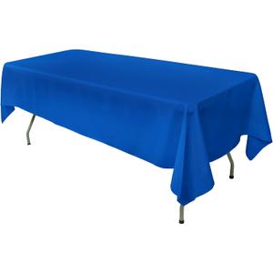 GEFEII Kitchen 60x102 inch Rectangle Tablecloth Solid Royal Blue Polyester Rectangular Tablecloths for Wedding Party Restaurant Banquet Dining Buffet Table Picnic Decoration