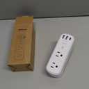 Outlet Extender with Rotating Plug, Mifaso Surge Protector 6 AC Multi Plug Wall Outlets and 3 USB Ports, 1800 Joules, 3-Sided Swivel Power Strip Spaced Splitter for Home, Travel, Dorm Room Essentials (White), Size: 2A1C, 1 Pack