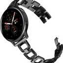 JOYOZY Stainless Steel Bands for Galaxy Watch 7/6/5/4 40mm 44mm/Galaxy Watch FE 40mm/Watch 6 Classic 43mm 47mm/Active 40mm/Active2 40mm 44mm,Metal D-Chain Band for Watch 5 pro 45mm/Watch 4 Classic