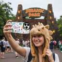 for iPhone 15 Pro Max Case, Cute Dinosaur Collage Pattern with Pastel Dinos, Military-Grade Drop Protection, Cute Soft Slim TPU Protective Cover with Camera Protection for Women & Girls