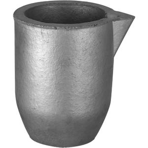 QNK #6 6kg Clay Graphite Crucible w/Pour Spout for Metal Melting Casting Refining Gold Silver Copper Brass Aluminum