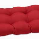 Pillow Perfect Monti Chino Solid Indoor/Outdoor Wicker Patio Sofa/Swing Cushion Tufted, Weather and Fade Resistant, 18" x 44", Red