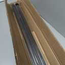 Dark Bronze Corner Window Curtain Rods with Aluminum End Cap Finials and Brackets,1 Inch Diameter Bay Window Curtain Rods,2 Sided 36-72 Inch Adjustable Drapery Rod