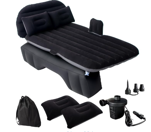 Car Air Mattress Back Seat Car Camping Bed, SUV Inflatable Bed with Pump and Pillows