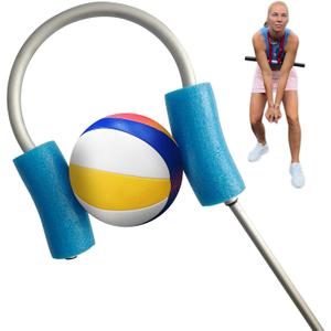 Volleyball Spike & Passing Trainer Adjustable Ball Holder for Spiking Power & Passing Accuracy Volleyball Training Equipment Kit with Stick, Foam Holder, Carry Bag & Storage Box