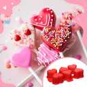 LemonRoad Valentines 1.75" Diameter x 6 Heart Cake Pop Cutter and Pusher, Cake Pop Maker Shapes Press Set, Baking Tools for Parties, Wedding, Home Desserts Making