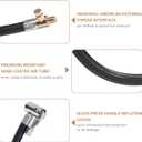 BOXOB 5pcs Air Release Extension Hose Kit, Tire Inflator Hose Valve Adapter Air Pump Extension Tube Inflatable Nozzle Bike Pump Hose Attachments for Air Compressor